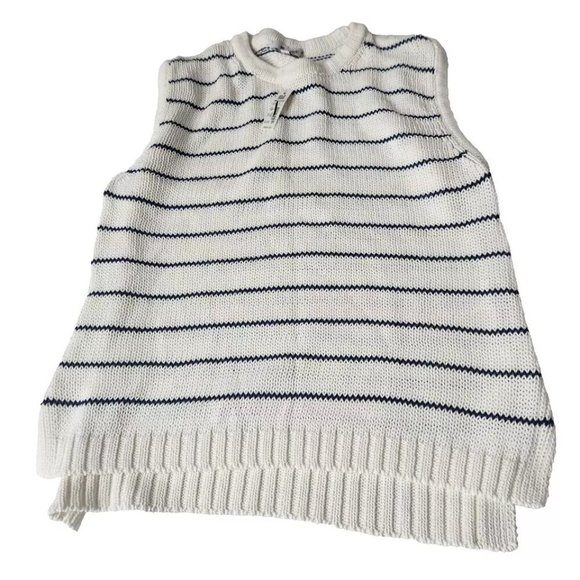 Madewell Women's Size Medium Striped Melina Top Shirt Sleeveless - Picture 2 of 9